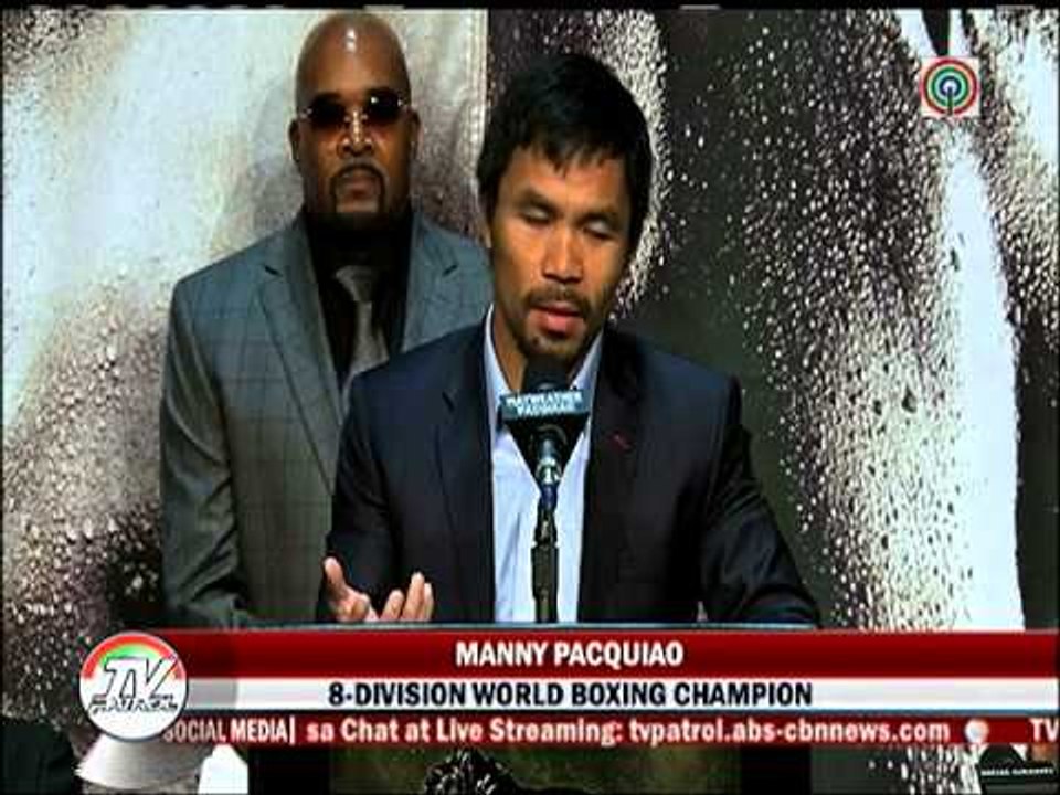 Manny, Floyd sa huling paghaharap sa media bago ang laban