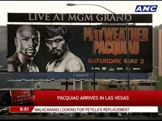 Pacquiao arrives in Las Vegas