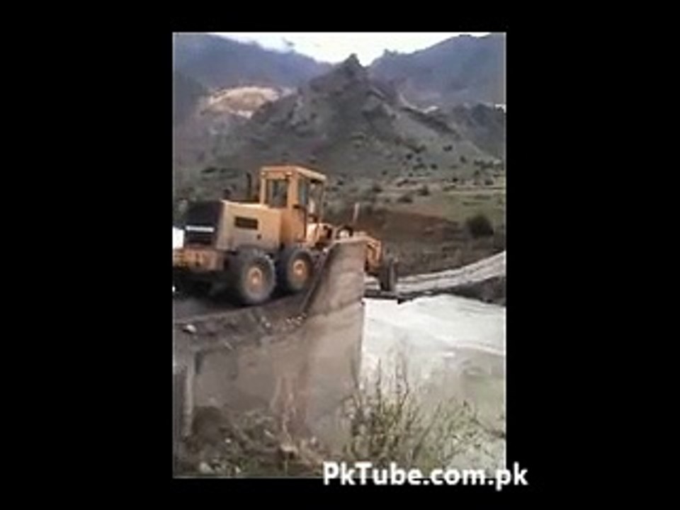 Brave Man Crossing Shocking Bridge
