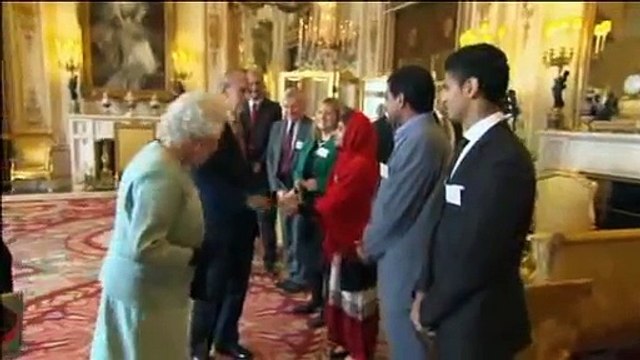 Queen Elizabeth Meets Malala at Buckingham Palace Reception