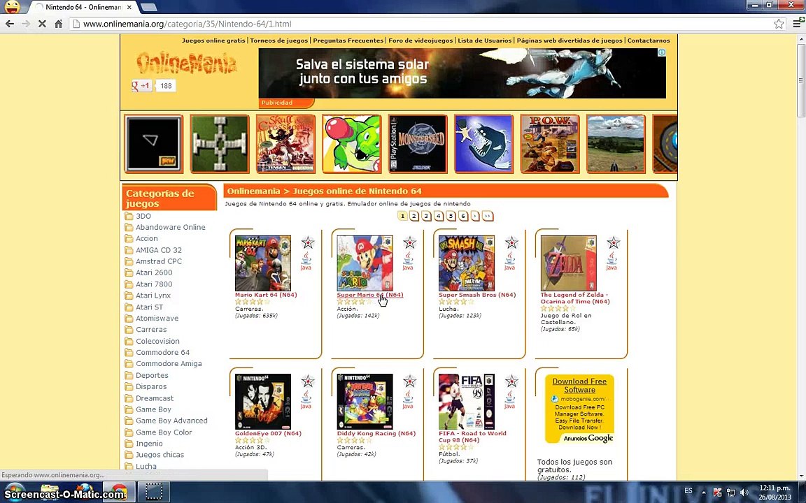 como jugar juegos de nintendo 64 en su pc sin descargar nada.