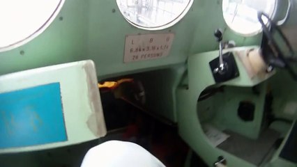 Inside freefall lifeboat when launching 17.05.2010