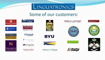 Linguatronics PowerPoint Introduction - About Us and our Language Training Systems