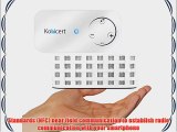 KONCERT Portable NFC Bluetooth Wireless Speaker with Call Speakerphone System WHITE (Touch