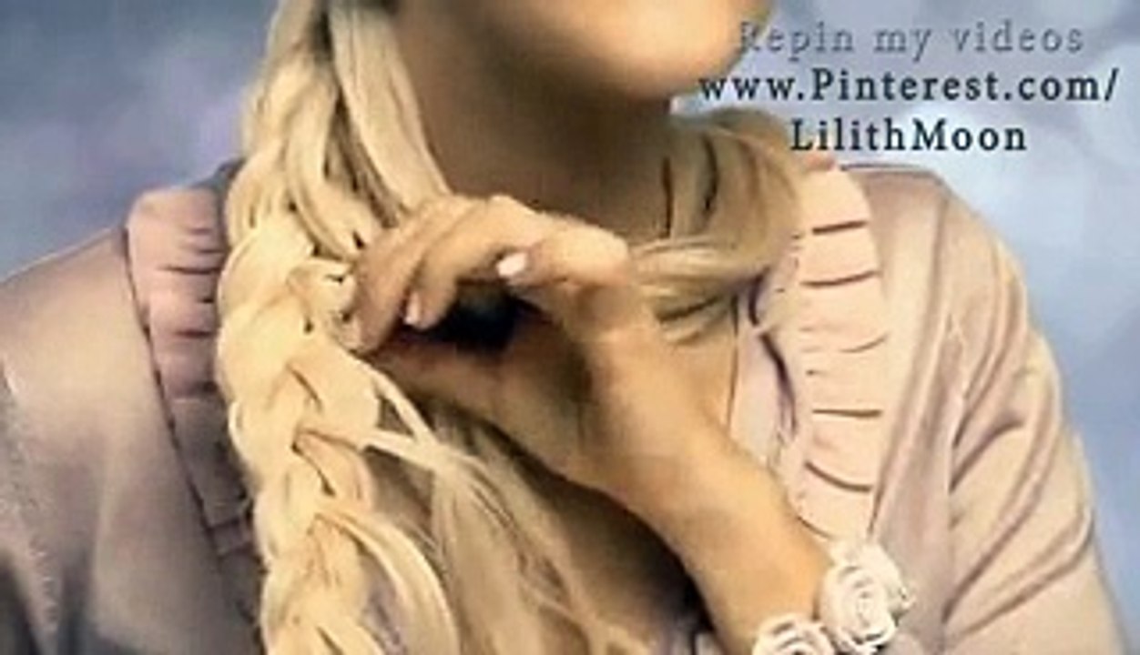 Cute and easy back to school hairstyles for long hair- stacked side swept braids tutorial