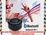 Flylinktech? Mini Ultra Portable Waterproof Bluetooth Wireless Shower Speakers with Suction