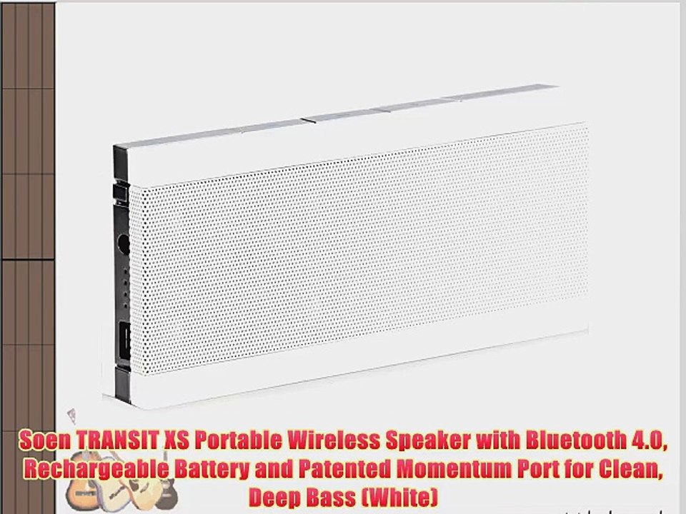 Soen TRANSIT XS Portable Wireless Speaker with Bluetooth 4.0 Rechargeable Battery and Patented