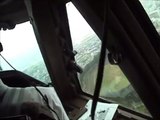 Boeing 747 Cockpit Video landing Hong Kong Kai Tak Rain IGS (1998)