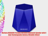 Merkury HEXAGON Portable Wireless Bluetooth Speaker with 5 hour Rechargeable Battery (Metallic