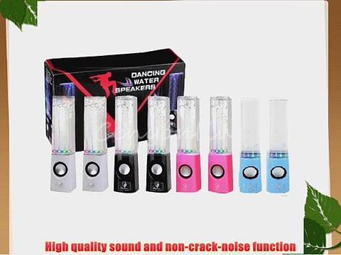LED Dancing Water Music Fountain Light Speakers for PC Laptop iPhone iPad iPod (Black)