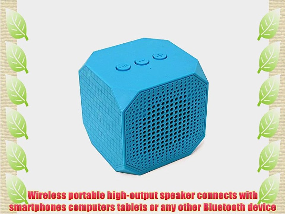 MQbix MQBK3010BLU MUSICUBE Wireless Portable Bluetooth Speaker with Built-In Mic and Rechargeable