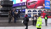Parkinson's Awareness Week freeze flash mob in Piccadilly, London