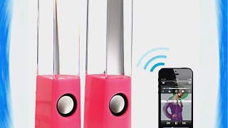 PIXNOR Wireless Bluetooth Colorful LED Fountain Dancing Water Mini Speakers for iPhone /iPad