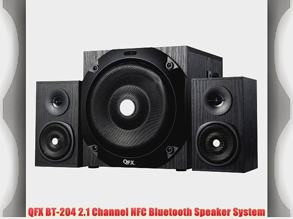 QFX BT-204 2.1 Channel NFC Bluetooth Speaker System