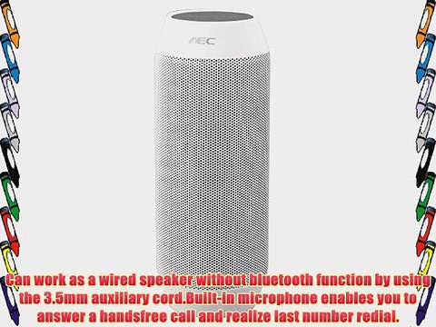 Andoer AEC Bluetooth Stereo Speaker Bass Subwoofer with MIC Support TF FM Line in Handsfree