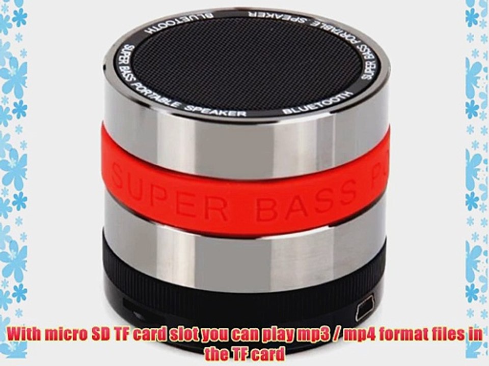 Pyrus Mini Portable Super Bass Wireless Bluetooth Speaker for iPhone 5 Samsung Tablet-Silver