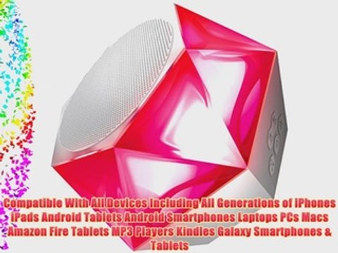 SHARPER IMAGE SBT502WH Universal Wireless Bluetooth Speaker with Multi-Color LED Lights (White)