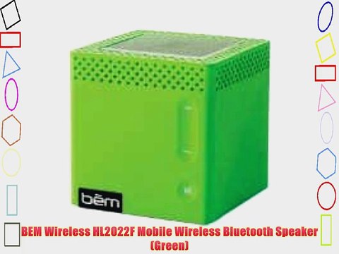 BEM Wireless HL2022F Mobile Wireless Bluetooth Speaker (Green)