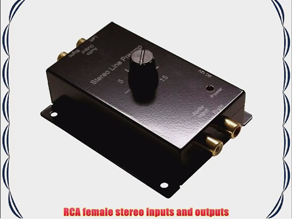 Stereo Line Level Amplifier Adjustable 0 15dB Gain video Dailymotion