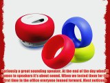 BLUETOOTH SPEAKER WITH INTERCHANGEABLE COLOR RINGS.