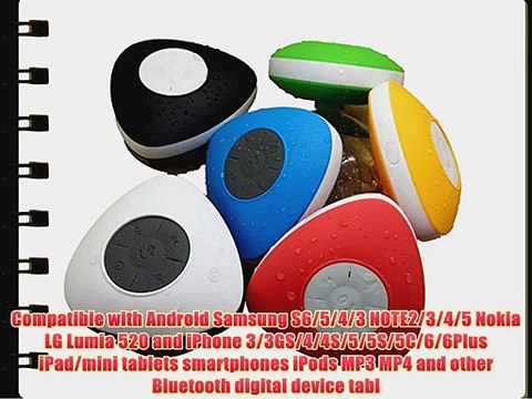 JuSp Triangle Mini Wireless Waterproof Bluetooth Shower Speaker Hands Free Speaker for iPhone
