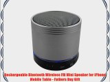 Rechargeable Bluetooth Wireless FM Mini Speaker for iPhone Mobile Table - Fathers Day Gift