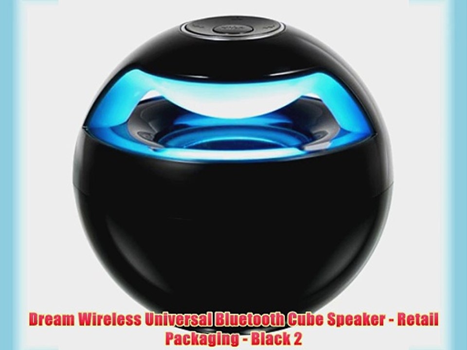 Dream Wireless Universal Bluetooth Cube Speaker - Retail Packaging - Black 2