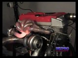 1000HP Turbo Setup glowing on engine dyno