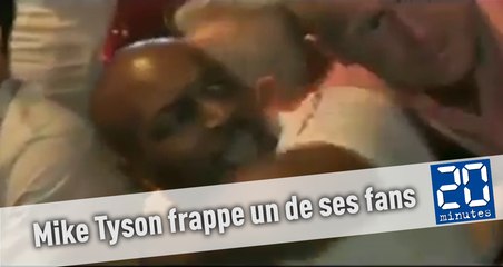 Mike Tyson donne un coup de coude à un fan