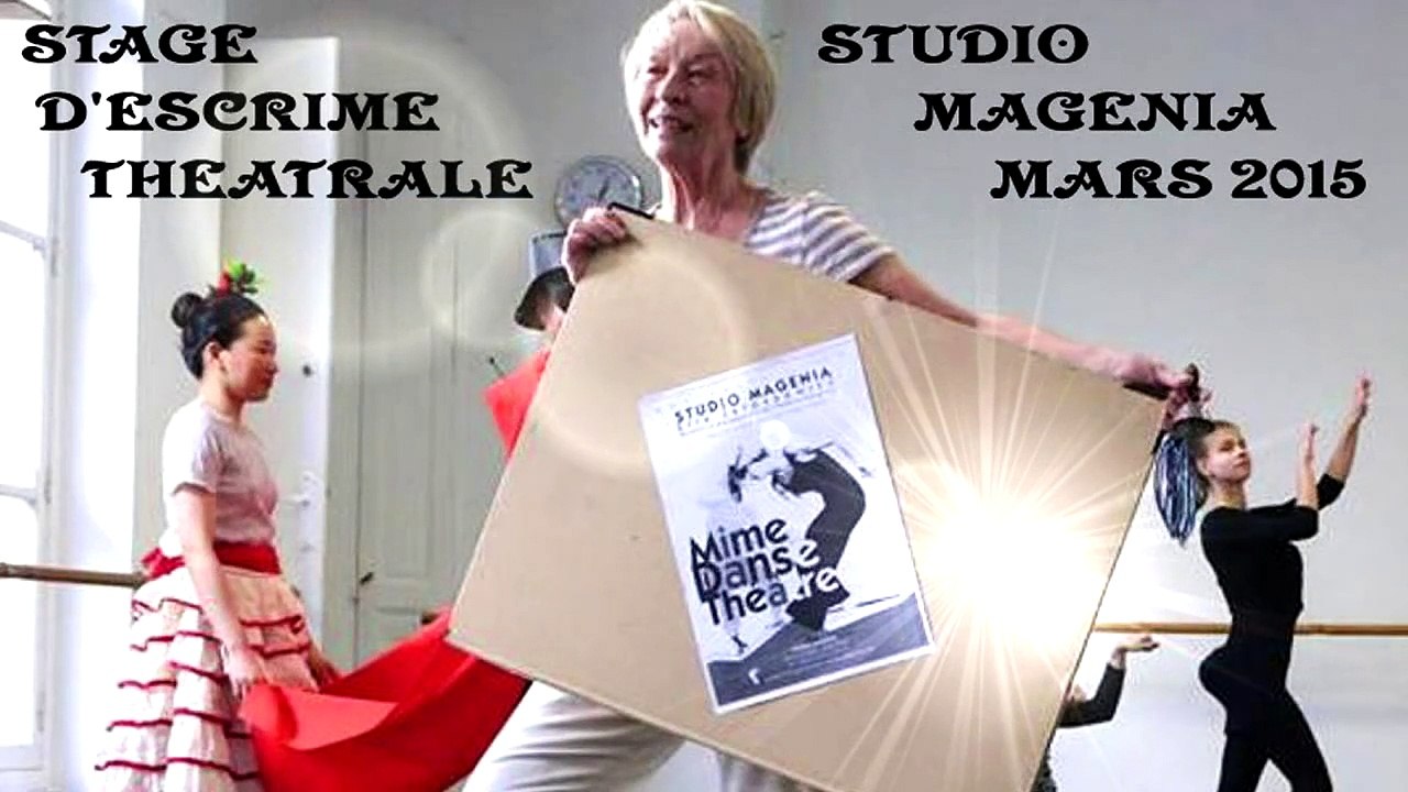 Ella Jaroszewicz et Frédéric Trin. Stage d'escrime artistique de théâtre.