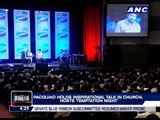 Pacquiao gives inspirational talk in church