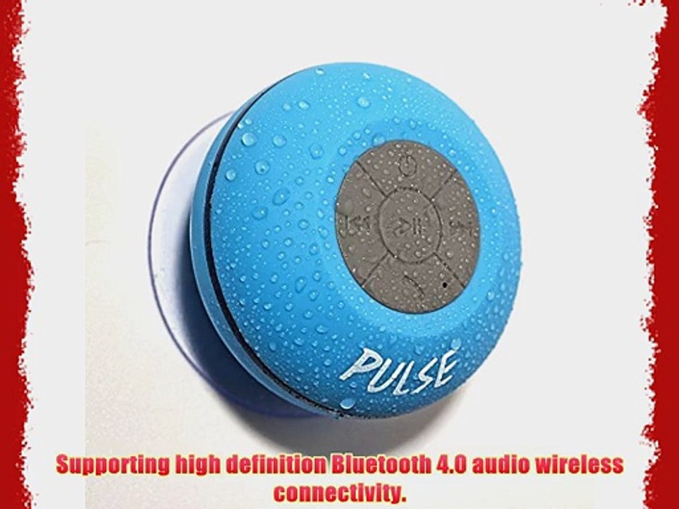 PULSE! Wireless Waterproof Bluetooth Shower Speaker - Portable Audio Player