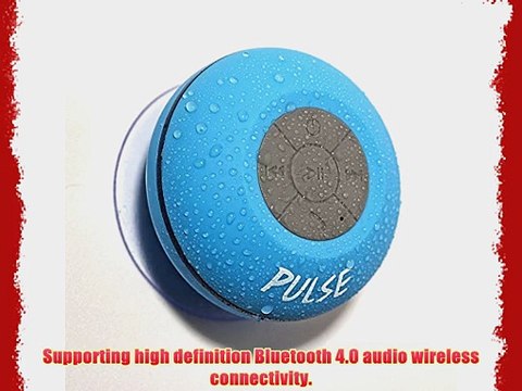 PULSE! Wireless Waterproof Bluetooth Shower Speaker - Portable Audio Player