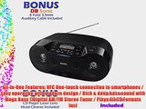 Sony Portable Mega Bass Stereo Sound System Boombox with NFC Wireless Bluetooth USB Input Record