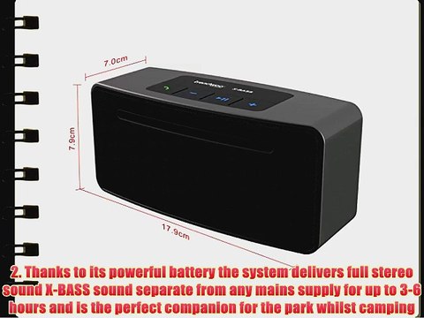 Trendwoo? Super Bass Portable Stereo Bluetooth Speaker with Built-in 2*5w Speaker CSR4.0 Bluetooth