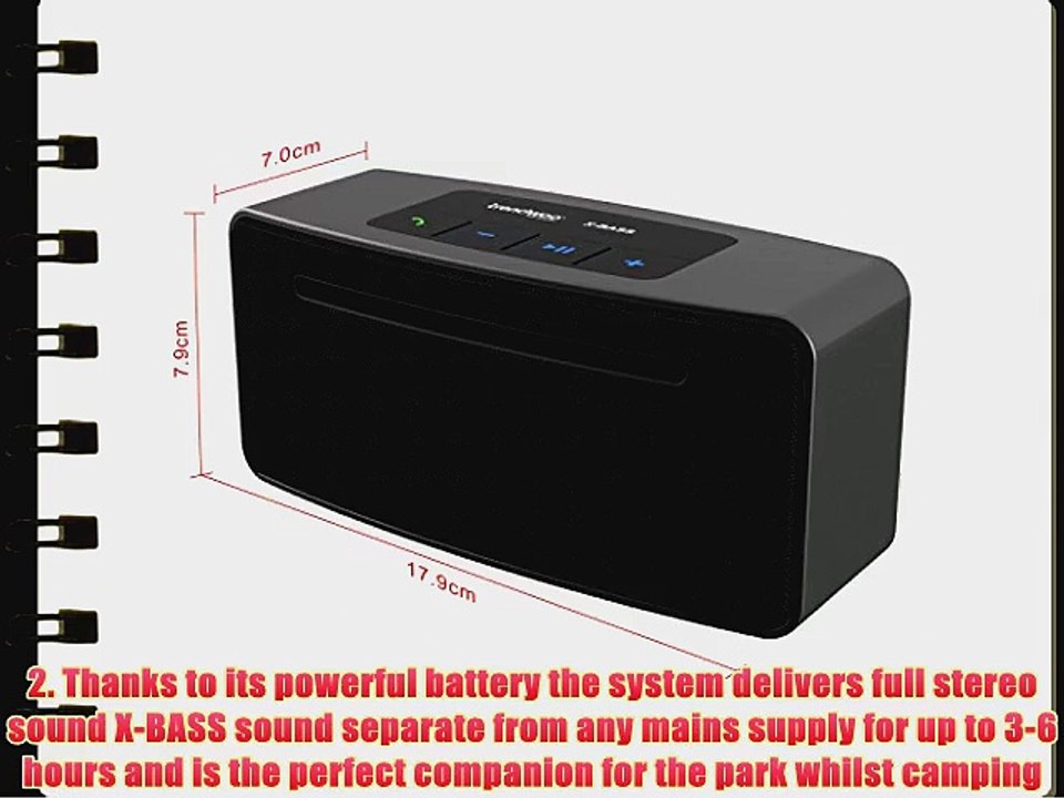 Trendwoo? Super Bass Portable Stereo Bluetooth Speaker with Built-in 2*5w Speaker  CSR4.0 Bluetooth