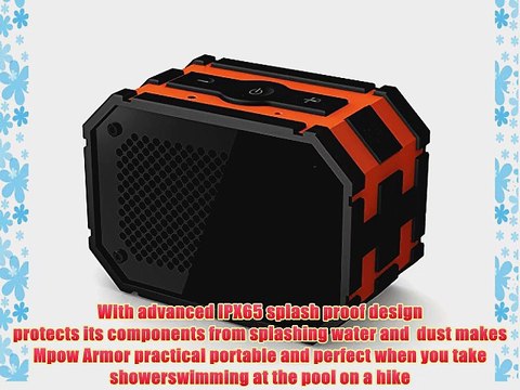 MPOW Armor Bluetooth Portable Indoor Outdoor Sport Water-Resitant Shockproof Speaker with Emergency