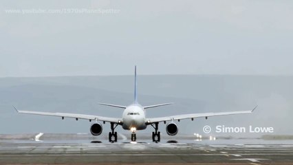 Jet engine explodes during takeoff  roll, Airbus A330.