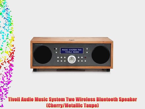 Tivoli Audio Music System Two Wireless Bluetooth Speaker (Cherry/Metallic Taupe)