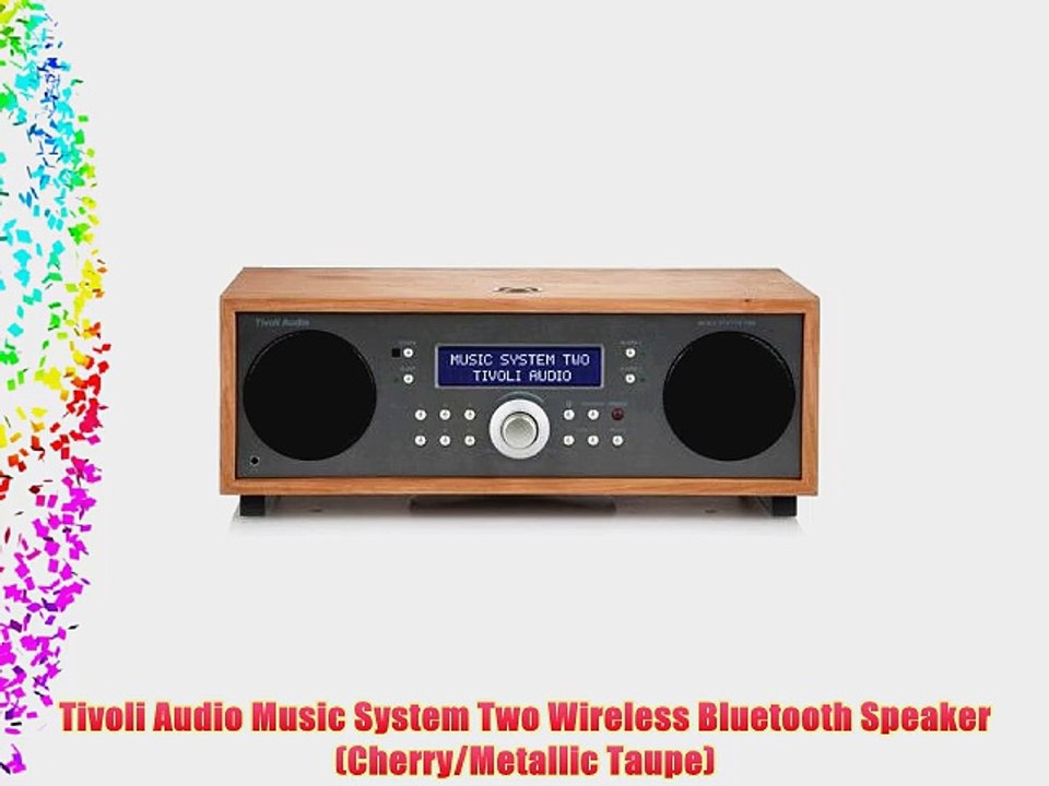 Tivoli Audio Music System Two Wireless Bluetooth Speaker (Cherry/Metallic Taupe)