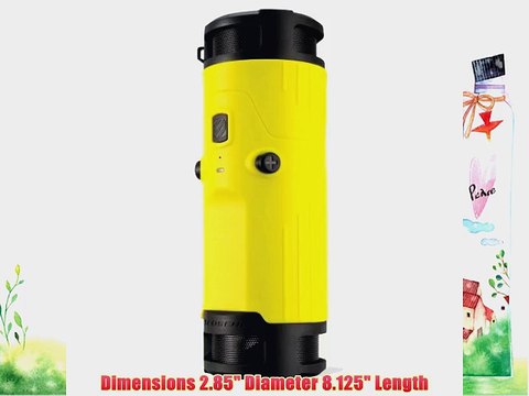 SCOSCHEBTBTLY boomBOTTLE Weatherproof Wireless Portable Speaker - Retail Packaging - Yellow/Black
