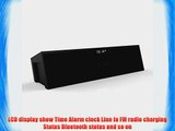 Generic Portable Wireless Bluetooth Stereo Speaker with LDD Screen FM radio Alarm clock MIC