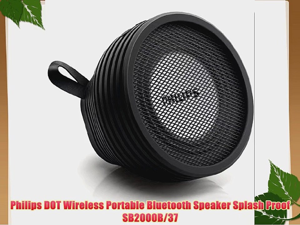 Philips DOT Wireless Portable Bluetooth Speaker Splash Proof SB2000B/37