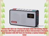 Tecsun ICR-100 4-in-1 Pocket FM Radio with ETM Tuning Digital Recorder MP3 Player with Built-in