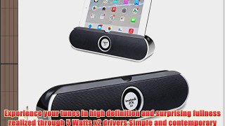Inateck Dual-Driver Portable Wireless Bluetooth Speaker with 3.5mm AUX Port Enhanced Bass Boost