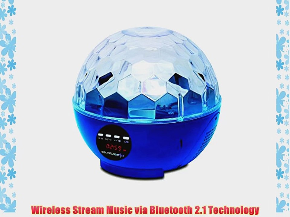 SoundLogic XT Bluetooth Instant Party Speaker with Disco Light Show Blue (DPS-8/6093B)