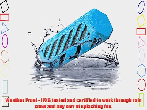 Urban Beatz RockOn Rugged Splash Proof Portable Wireless Stereo Bluetooth Speaker with Built