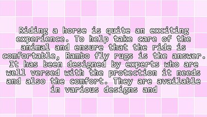Discover The Goodness Of Rambo Fly Rugs