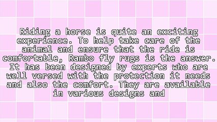 Discover The Goodness Of Rambo Fly Rugs