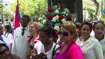‘Os cinco heróis’ cubanos ganham chaves de Caracas
